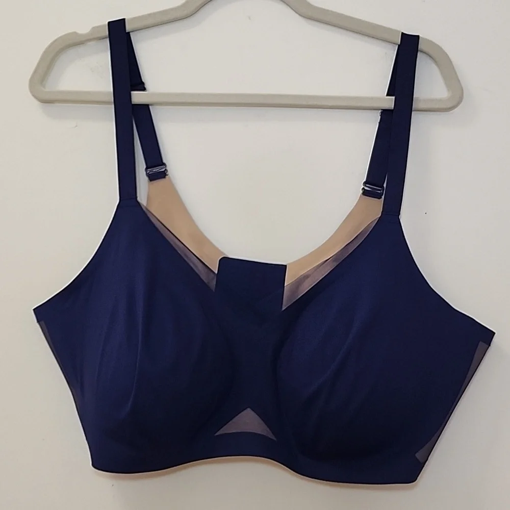 Honeylove Liftwear Crossover Bra Blue Navy  Size 3X - Picture 4 of 16